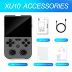 Ampown XU10 Handheld Game Console 3.5" IPS Screen 3000mAh Battery Linux System Built-in Retro Games Portable Video Game Console