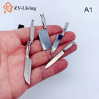 1 Set Doll House Mini Kitchen Knife Cooking Utensils Model for Dollhouse Kitchen Furniture Decoration Accessories Toy