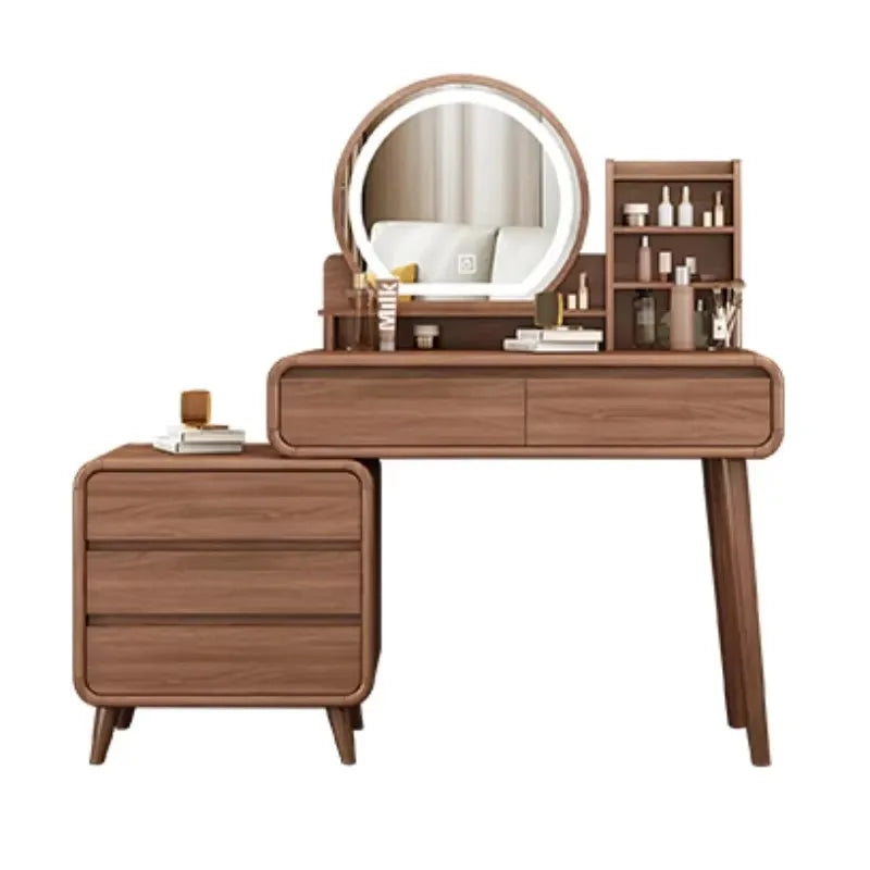 Luxury Makeup Vanity Table Korean Mid Century Korean Dressers Minimalist Dressing Table Beauty Penteadeira Quarto Bedroom Set
