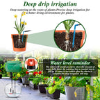 Solar Automatic Watering Kit for Garden Automatic Drip Watering System with 15m Water Hose Automatic Watering Timer for Holidays
