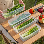 Transparent cover storage box, kitchen storage accessory, for organizing and storing in the kitchen or refrigerator