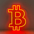 Bitcoin Neon Sign Custom Led Neon Light for Home Wall Art Decor Business Neon Logo Trader Wall Decor Man Cave Game Room Sign