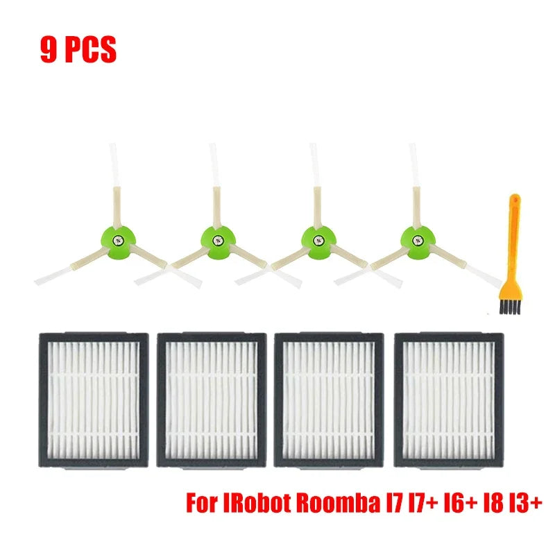 For iRobot Roomba i3,, i4, i6, i6+, i7, i7+, i8, i8+, E5, E6, E7,Vacuum Cleaner Part Hepa Filter Main Side Brush Replacement
