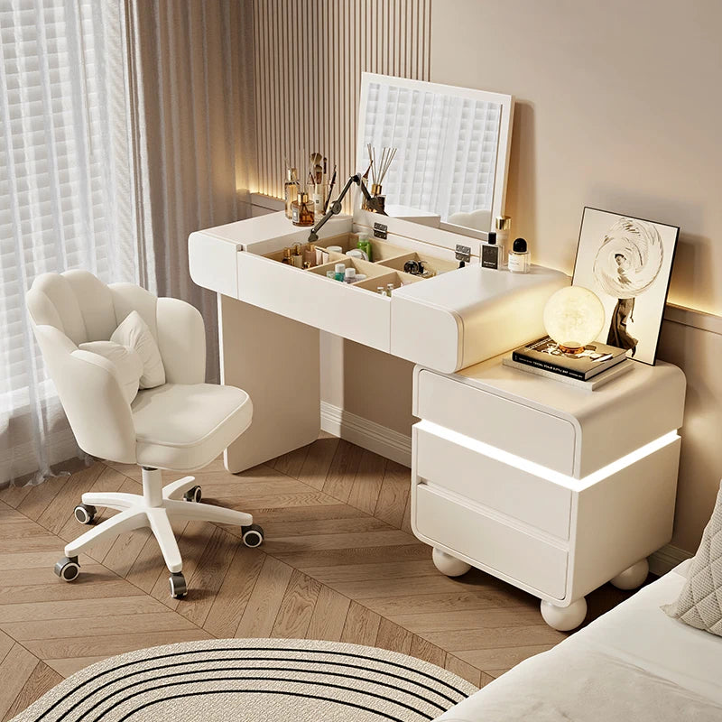 Vintage Trendy Vanity Dresser Modern Nordic Italian Unique Makeup Table Minimalist Elegant Aesthetic Vestidores Hotel Furniture