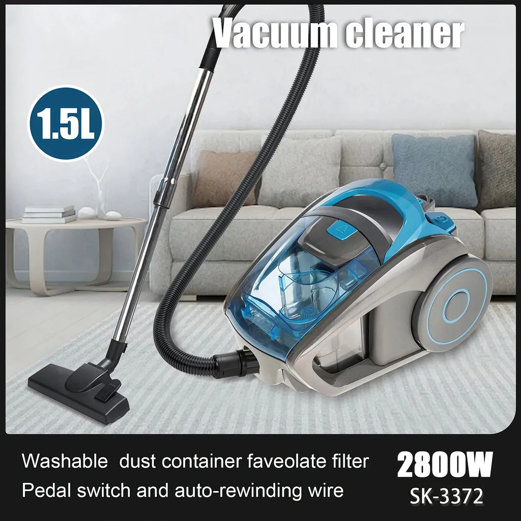 2500W Portable Vacuum Cleaner 15000PA Suction Household Multi-functional Dust Removal Mite Dry and Wet Dual Vacuum Cleaner 220V