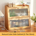 Wooden Desktop Storage Cabinet Cup Organizer Cosmetic Storage Ra Der Batoom Vani elf Wood Material Home Organization