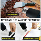 2000W Heat Gun Professional Hot Air Gun Adjustable Temperature 60-600 D 4 Nozzles for DIY Stripping Paint Shrinking PVC and Home
