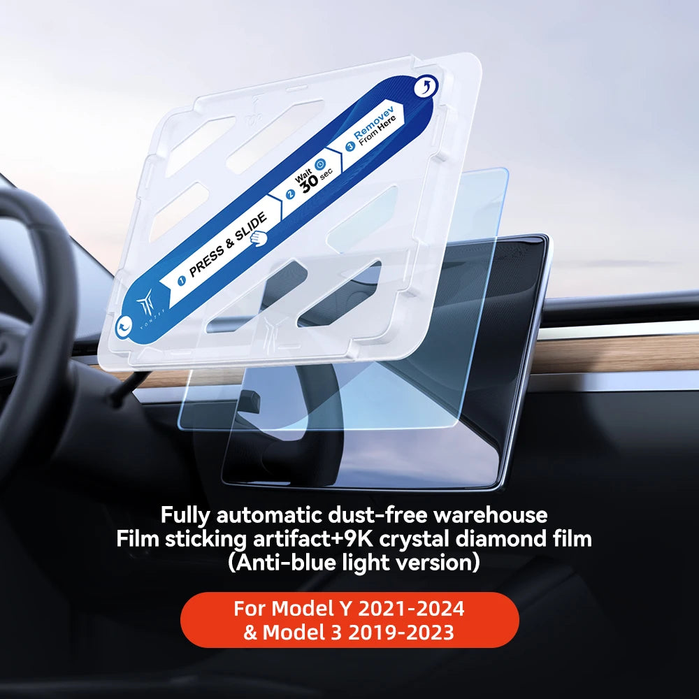 YZ Tempered Glass Screen Protector For Tesla Model 3 Y Center Console Anti Glare HD Film Protection Screen Protecto Accessories