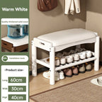 Shoe changing stool, home entrance shoe rack, can sit, in door shoe stool, solid wood shoe cabinet, living room entrance storage