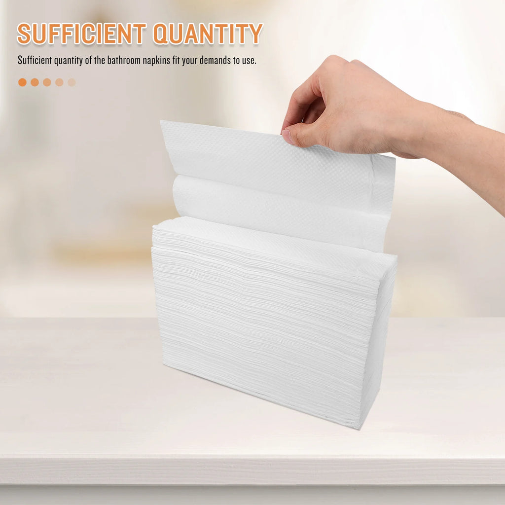 Folded Paper Towels 200 Sheets Sterilized Disposable Hand Napkins Bathroom Tissues Kitchen Paper Hand Towels Bulk Refill