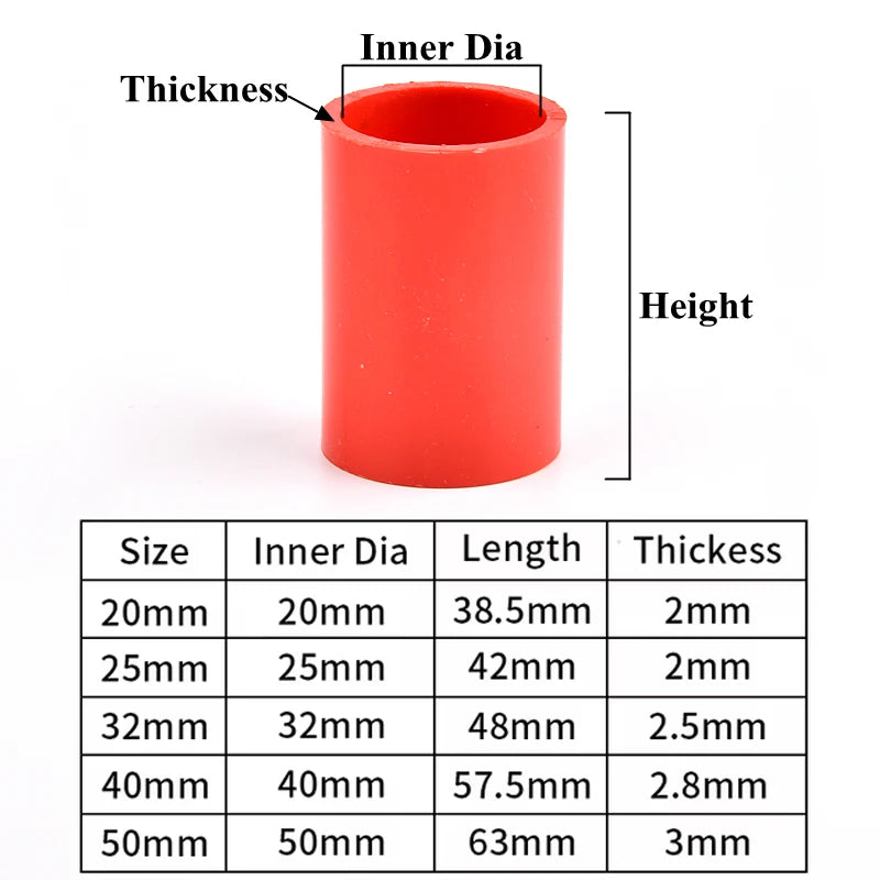 20mm~50mm Red PVC Pipe Fitting Connectors Garden Irrigation 90° Elbow Direct Tee Joint Aquarium Pipeline Water Delivery Joint