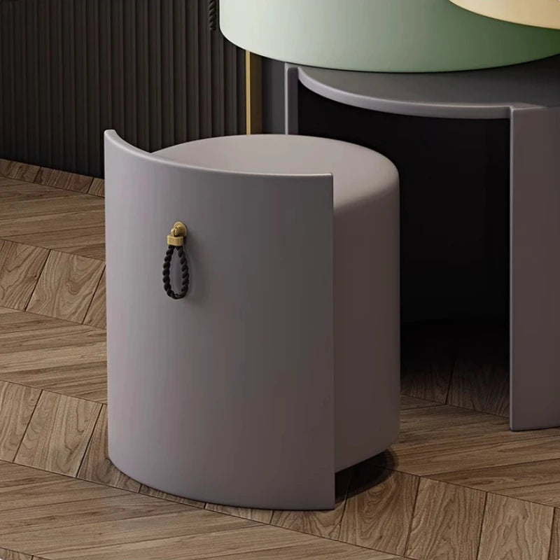 leather lint Dresser storage cabinet integrated cabinet Dressing table Makeup vanity Equipped with Bluetooth speaker stool LED