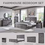 Farmhouse 7 Drawers Dresser for Bedroom, 57" Tall Large Dressers & Chests of Drawers w/Roman Column, Storage Dressers Organizer
