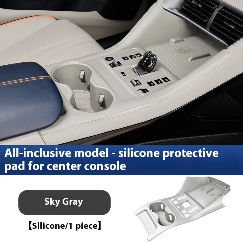 Fit For BYD Song Plus EV DMI 2020-2025 Central Control Panel Protective Pad Wireless Charging Silicone Pad Water Cup Holder Trim