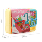 Kid Simulation Electric Dishwasher Wash Sink  Running Water Toy Role Playing House Kitchen Pretend Game Food Fruit Girl Boy Gift