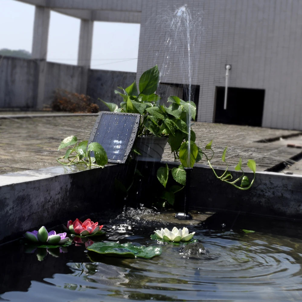 Solar Power Panel Landscape Pool Garden Fountains Pluggable Solar Power Decorative Fountain 9V 2.5W  Garden Fountains