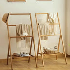 Bedroom Coat Rack Next To Bed Clothes Artifacts Bed Floor Hanger Foldable Coat Rack Bathroom Towel Rack Clothes Rack Stand