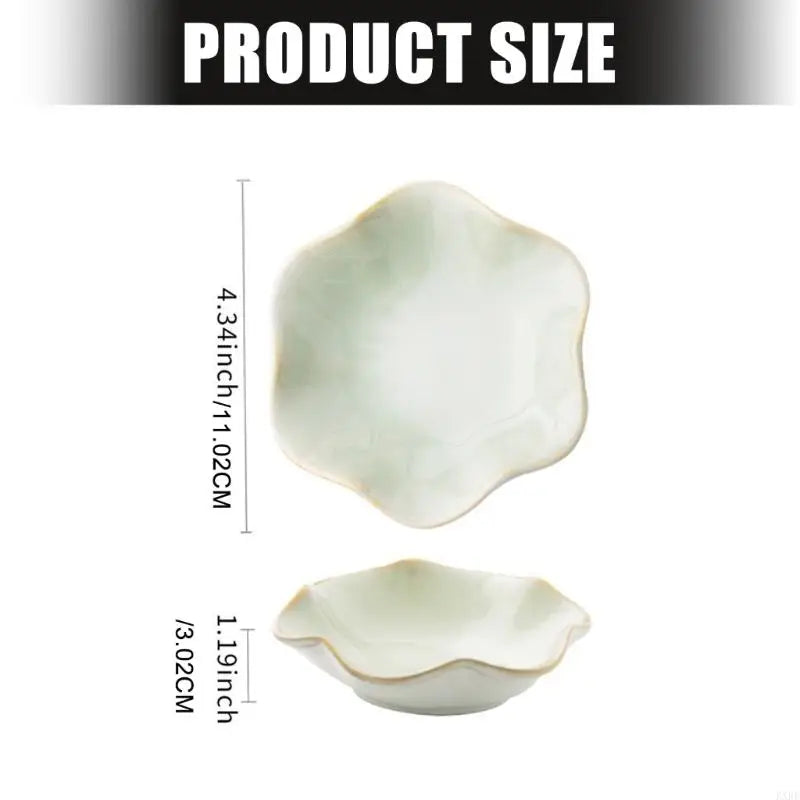 Set of 6 Artistic Ceramic Sauce Bowls Colorful Appetizer Plate Microwave Safe Appetizer Dishes for Home Kitchens Use KXRE