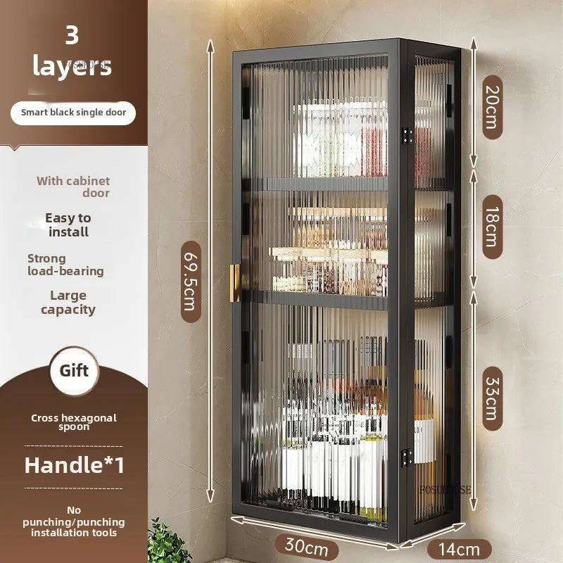 Japanese Acrylic Bathroom Cabinet Wall-mounted Mirror Box Transparent Bathroom Cabinets with Storage Rack Bathroom Furniture