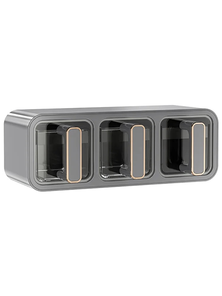 Kitchen Seasoning Storage Rack Combination Set Seasoning Tank Wall Mounted Non Perforated Seasoning Box Kitchen Accessories