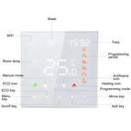 Smart Tuya WiFi Thermostat Voice Control 3A Digital Programmable LCD Display Underfloor Heating Temperature Controller for Water