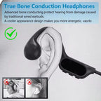 True Wireless Bone Conduction Earphones Bluetooth 5.3 HiFi Sound Bass Headphones Ear Hook Sports Earbuds Headset For Running