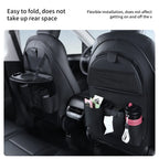 YZ Car Seatback Protector for Tesla Model 3 Y Highland Seat Back Protective Child Anti-Kick Mats Leather Storage Pockets