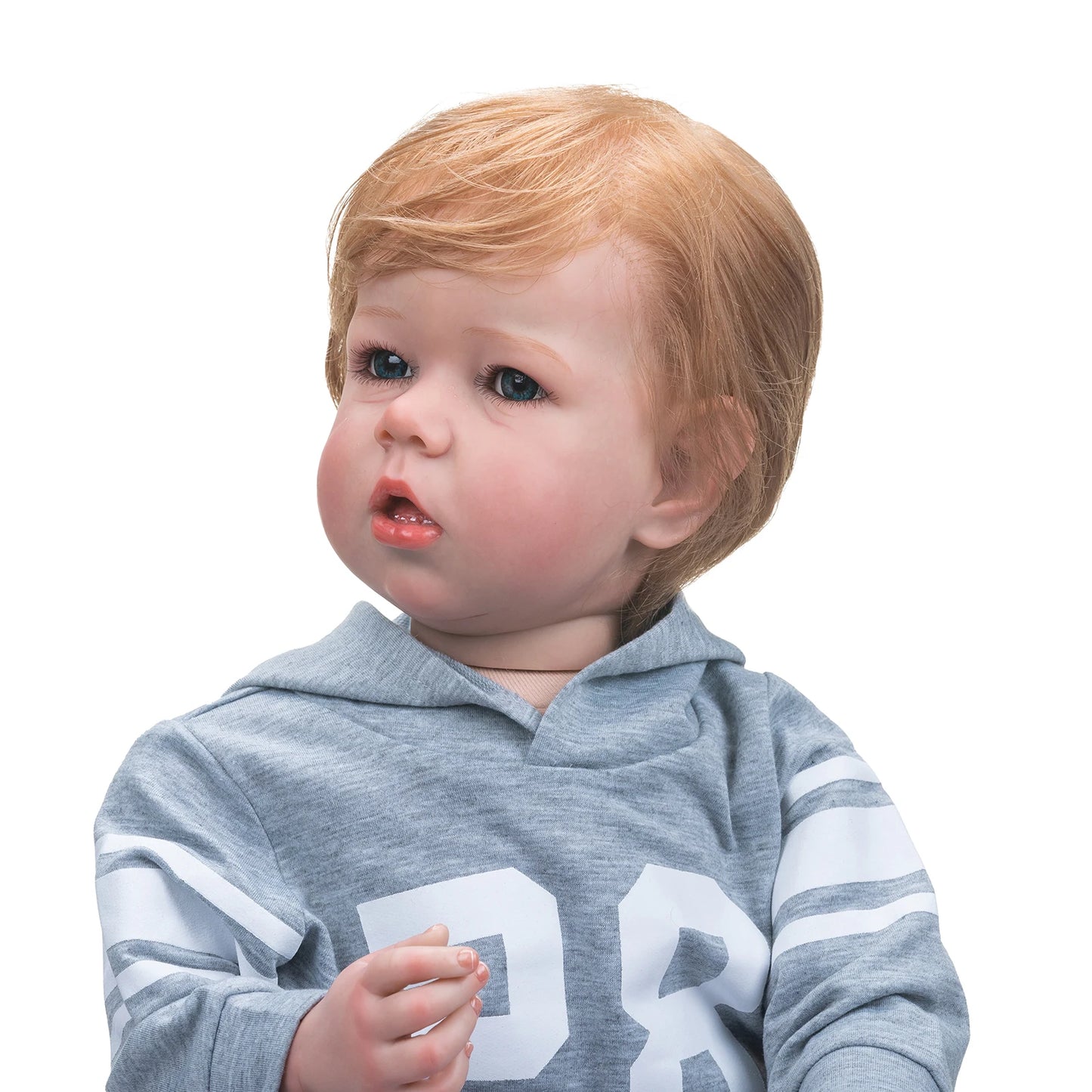 NPK 75CM Huge Size Reborn Toddler Baby Boy Liam Real Picture Hand Paint Doll with 3D Skin Visible Veins Lifelike 12 Month Doll