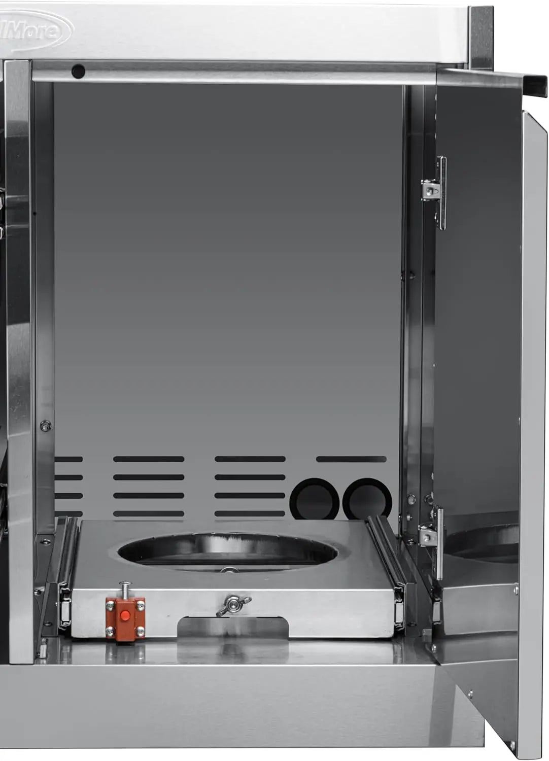 New Outdoor Kitchen Cabinet Stainless Steel Single Door Double Drawer Storage Cabinet with Wheels Camping Garden Party