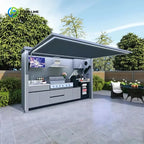 Customized Luxurious Hot Selling Multi-Functional Outdoor Mobile Kitchen Movable Kitchen Easy Install with Combined Sink Fridge