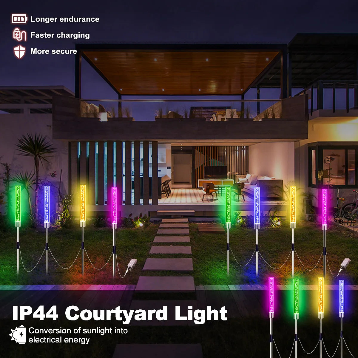 4Pcs Solar Garden Light Led Outdoor Light Waterproof External Solar Lamp Landscape Lighting For Lawn Camping Path Backyard Decor