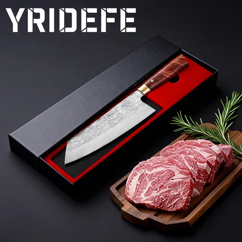 Japanese-style kitchen knife, kitchen cooking accessories, hand-forged stainless steel multi-purpose knife, gift box included