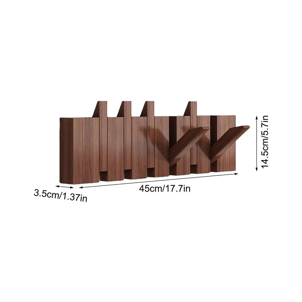 Wood Wall Coat Rack Clothes Organizer Piano Keys Clothes Dress Hanger Shelf Hat Backpack Dressing Rooms Storage Hanger Space