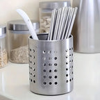 1/2 piece stainless steel cylindrical chopstick cutlery storage box suitable for home kitchens, restaurants, and dormitories