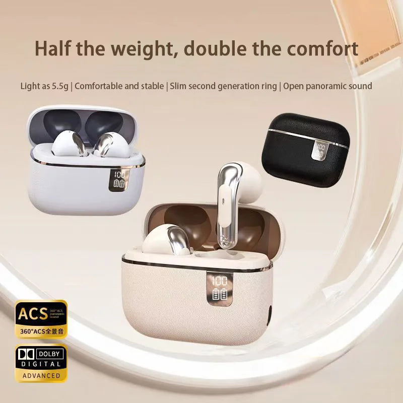 NE109 Bluetooth Earphones TWS HIFI Mic Headset Wireless Earbuds Sports Headphones Display Gaming Earphones Cable 2025