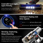 Tinsol VC101 27000PA Cordless Handheld Vacuum Cleaner Touch Screen Smart Dust Sensor Auto Speed Control for Home Bed Carpet Clea