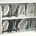 Kitchen Cabinet Plate Storage Countertop Dish Rack Drawer Dinner Plate Partition Drain Rack Layered Storage Rack Accessories