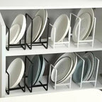 Kitchen Cabinet Plate Storage Countertop Dish Rack Drawer Dinner Plate Partition Drain Rack Layered Storage Rack Accessories
