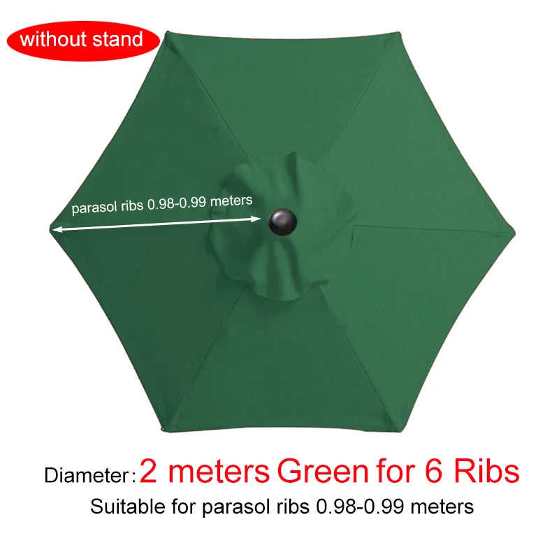 Parasol Replacement Cloth Outdoor Garden Banana Umbrella Cover Waterproof Sunshade Canopy For 6 Ribs/8 Ribs Parasol