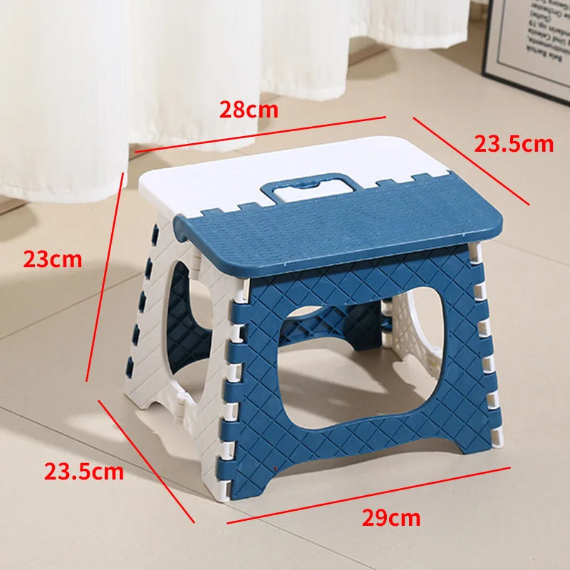 Children's Folding Stool Great Lightweight Portable Folding Stool Small Footstool with Handles Outdoor Travel Stool Homewares