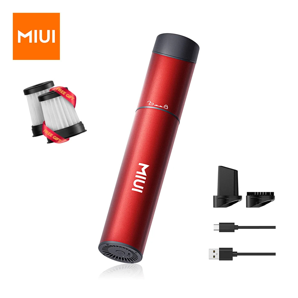 Cordless Vacuum Cleaner Portable USB Rechargeable Car Vacuum 2-Suction Power Mini & Cool Model-X（Aluminum Alloy）
