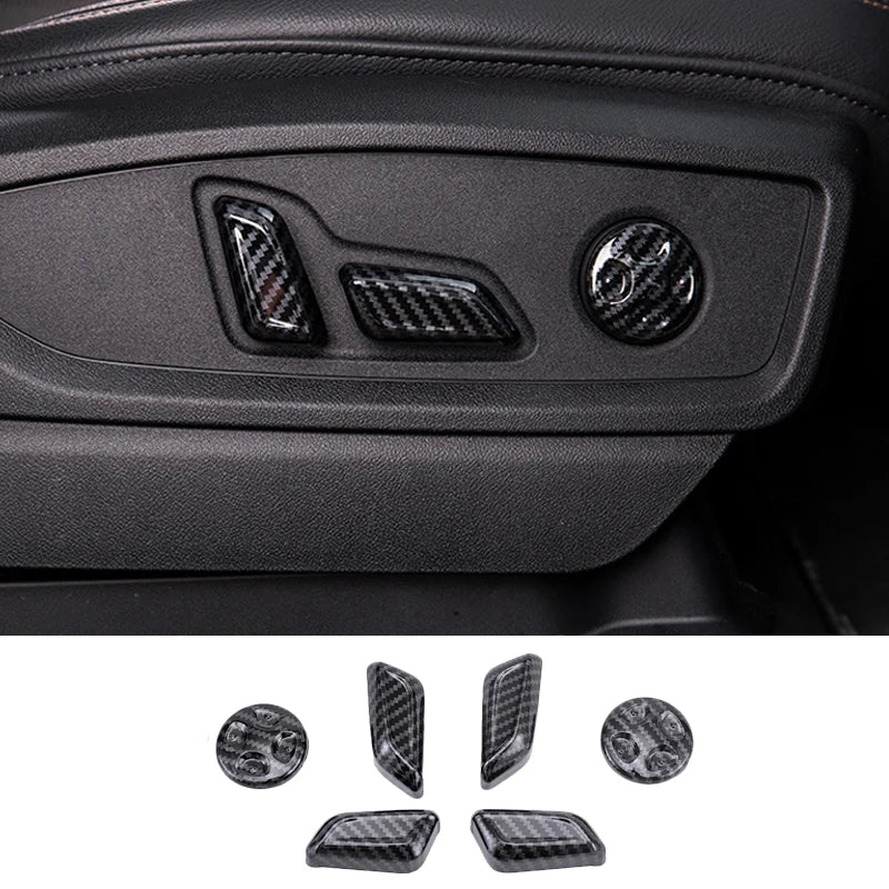For Audi Q5 FY 2018 2019 2020 2021 Car Styling Interior Door Window Handle Panel Strips Cover Trim Carbon Fiber ABS