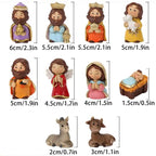 Nativity Sets For Christmas 10pcs Resin Manger Scene Ornaments Christmas Jesus Statue For Children And Adults Holy Family