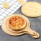 Kitchen Cutting Board, Solid Wood, with Handle, Can Hang, Food Board, for Pizza, Bread, Fruit, New Round Wooden