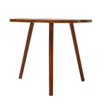 23.6" Flower-shaped Coffee Table Log Color with Wood Legs for Living Room,Bedroom,Study,Backyard,Balconies,Suitable Height