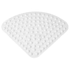 Washable Corner Shower Carpet Floor Mat Toilet PVC Shower Mat  Fan-shaped Suction Cup Anti-slip Pad Cushion