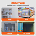 VEVOR Windproof Door Curtain 84" x 60" PVC Transparent Air-Conditioning Curtain Strip Screen Indoor Outdoor Heat Insulation