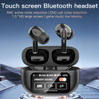 V8 screen display wireless Bluetooth earphones ANC active noise cancelling earbuds in ear earphones with built-in microphone