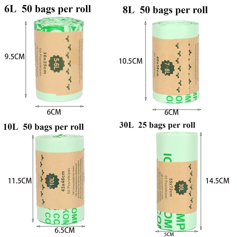 Biodegradable Trash Garbage Bags Household Compostable Garbage Bags Kitchen Garbage  BagsEnvironmentally Friendly  Trash Bags