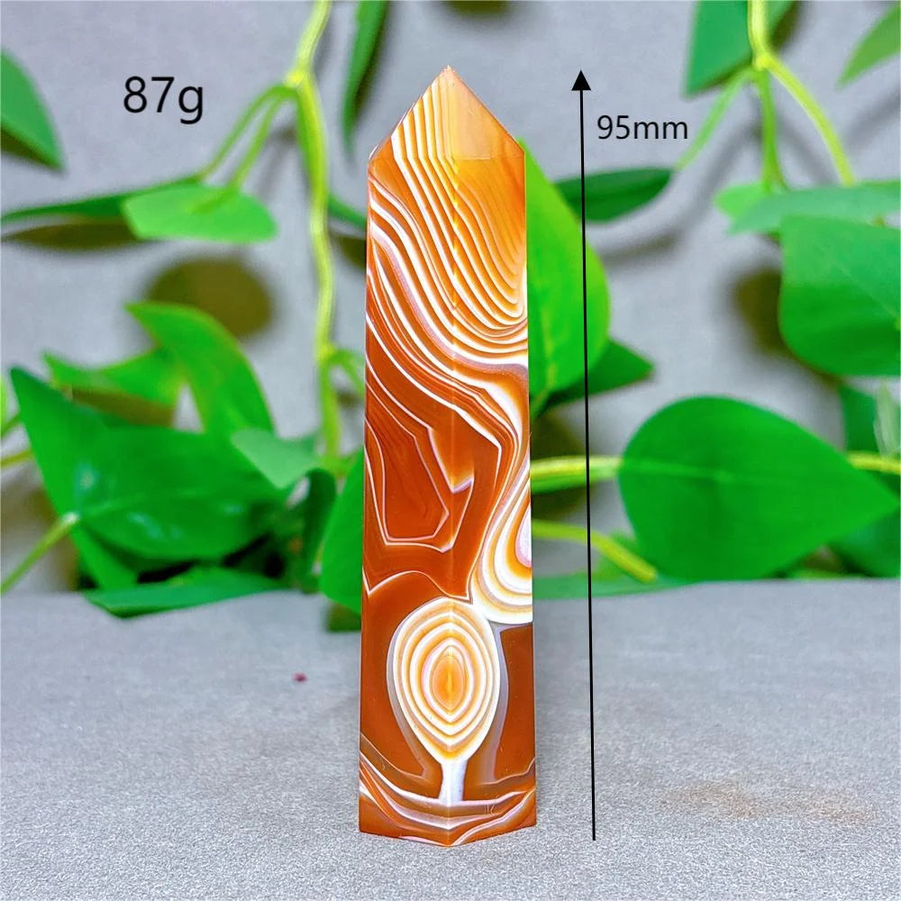 Carnelian Tower Crystal Natural Stone Quartz Home Decoration Minerals Reiki Craft Gifts Energy Healing Meditation Spiritual Love